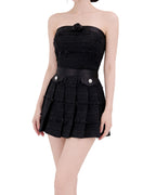 Midnight Rosette Tweed Co-Ord Set [Slim Fit]