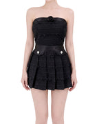 Midnight Rosette Tweed Co-Ord Set [Slim Fit]