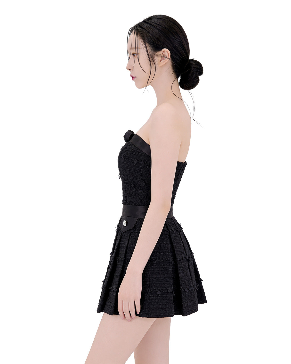 Midnight Rosette Tweed Co-Ord Set [Slim Fit]