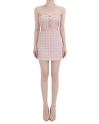 Boucle Satin Contrast Jewel Button Set [Extreme Slim]