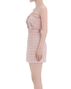 Boucle Satin Contrast Jewel Button Set [Extreme Slim]