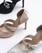 Camellia Crystal Buckle Mary Jane Stilettos