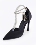 Celeste Crystal Ankle-Tie Pumps