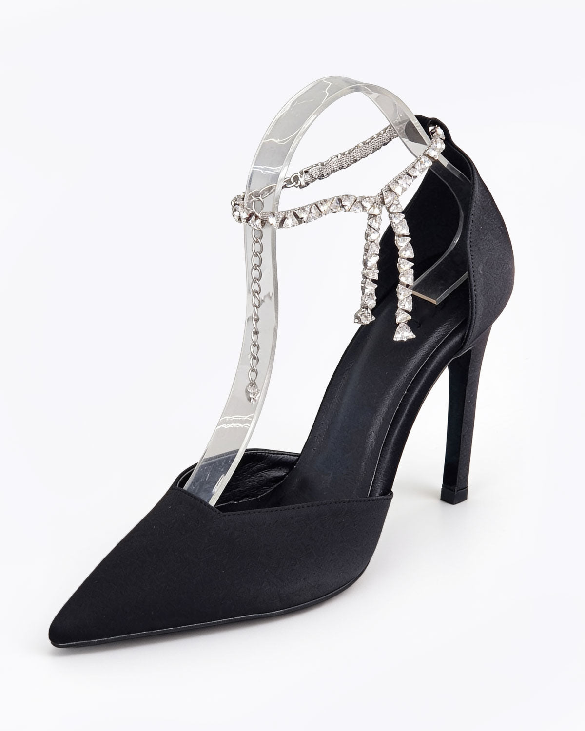 Celeste Crystal Ankle-Tie Pumps