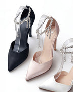 Celeste Crystal Ankle-Tie Pumps