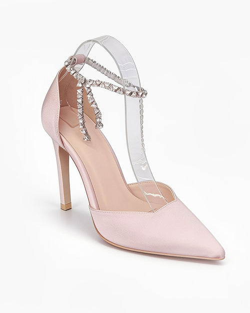 Celeste Crystal Ankle-Tie Pumps