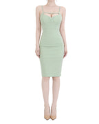 Charming Cut-Out Sweetheart Cami Bodycon Midi Dress [Extreme Slim]
