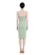 Charming Cut-Out Sweetheart Cami Bodycon Midi Dress [Extreme Slim]