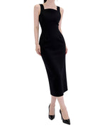Classy Scoop-Neck Sleeveless Pencil Midi Dress [Regular Fit]