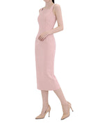 Classy Scoop-Neck Sleeveless Pencil Midi Dress [Regular Fit]