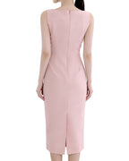 Classy Scoop-Neck Sleeveless Pencil Midi Dress [Regular Fit]