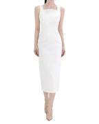 Classy Scoop-Neck Sleeveless Pencil Midi Dress [Regular Fit]