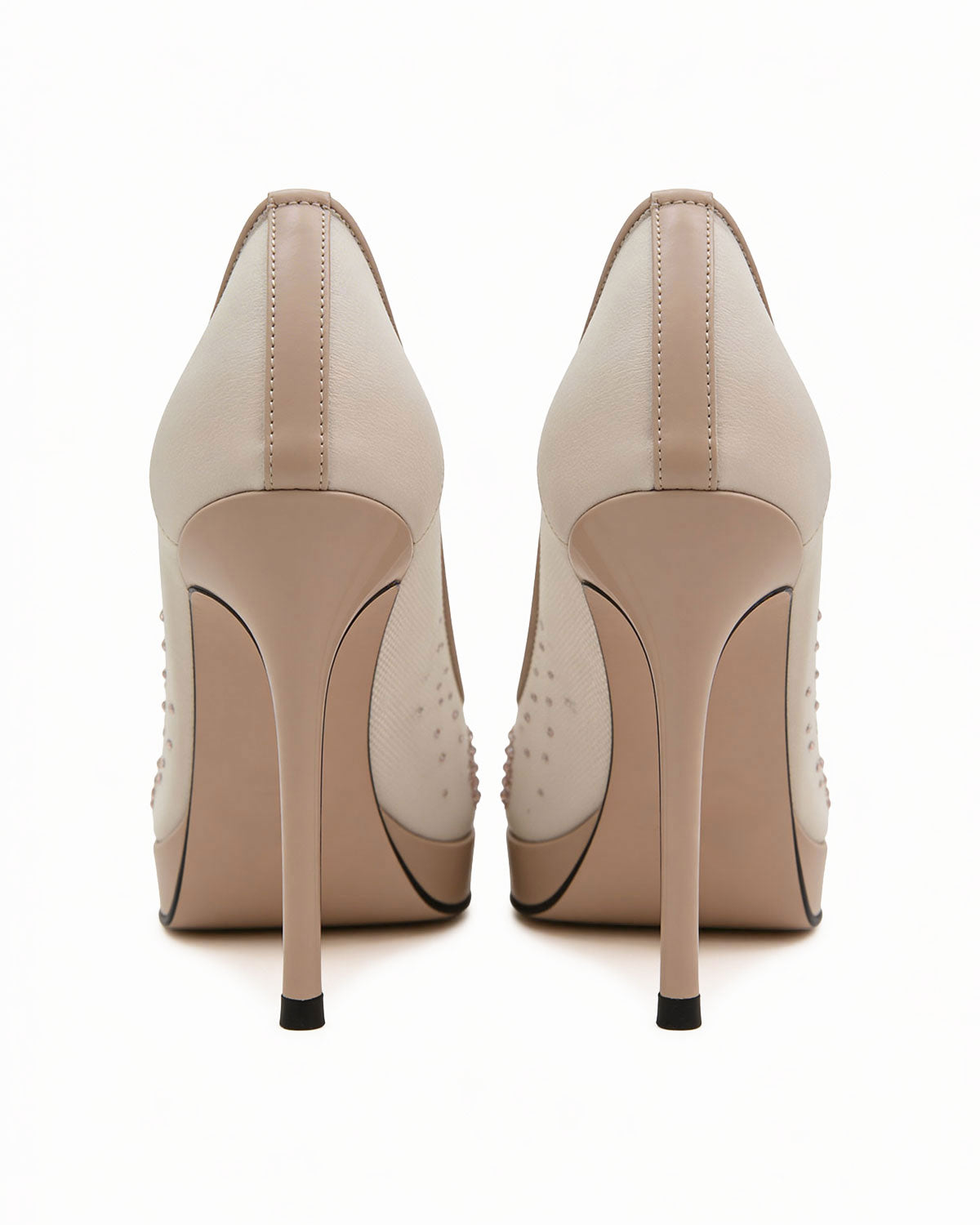 Crystal Pointed-Toe Handmade Pumps [Customizable Heel]