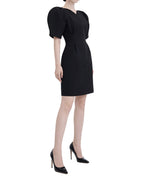 Dramatic Volume Puff Sleeve Cinch-Waist Mini Dress [Slim Fit]