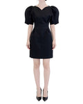 Dramatic Volume Puff Sleeve Cinch-Waist Mini Dress [Slim Fit]