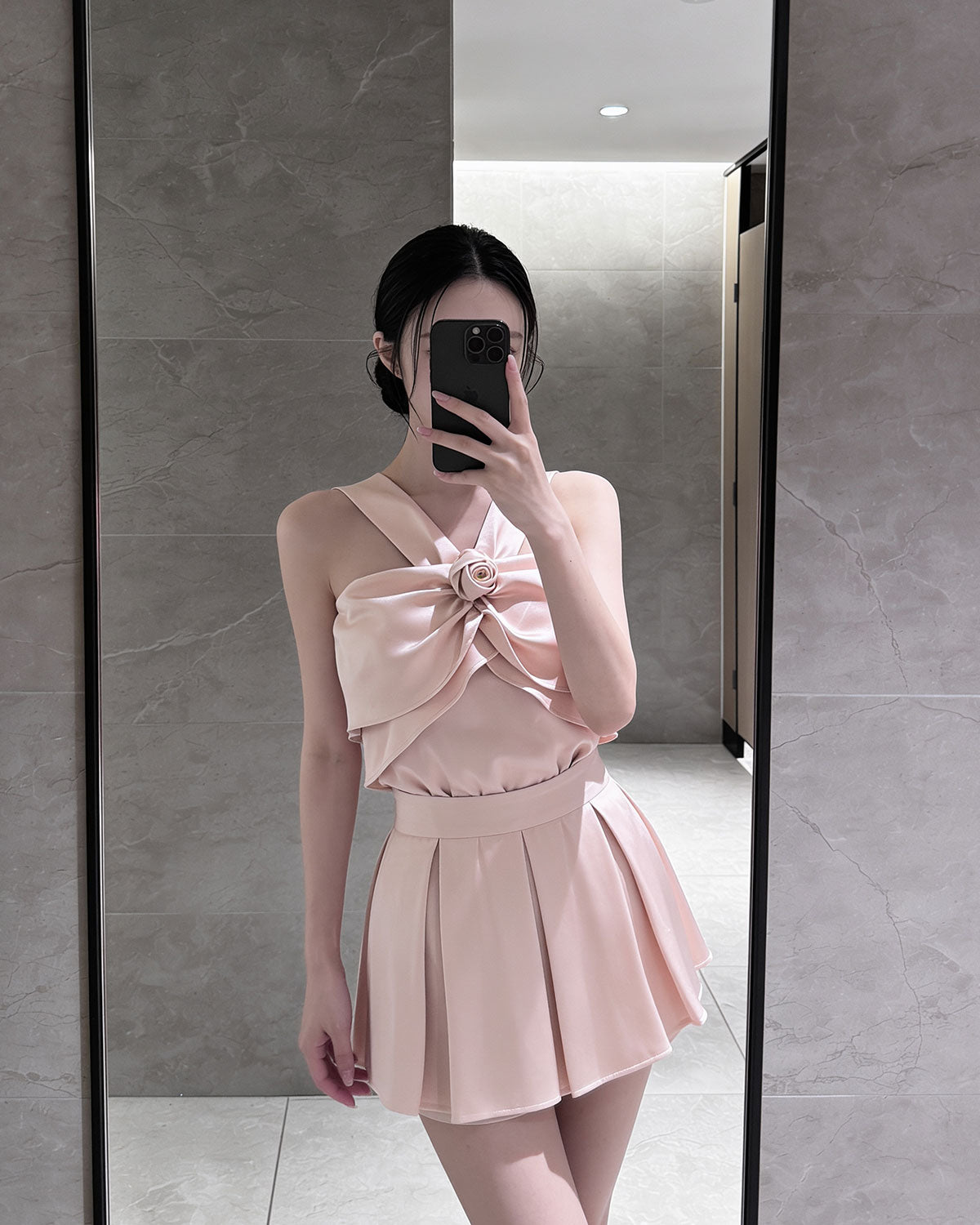 Draped Satin Co-Ord Set
