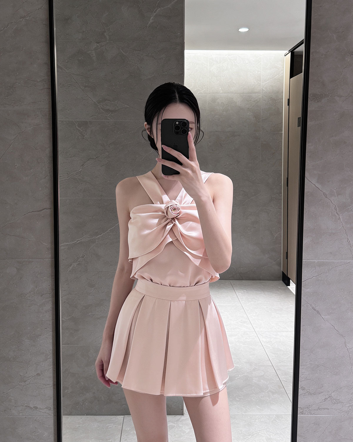 Draped Satin Co-Ord Set