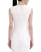 Essential Textured Sleeveless Column Midi Dress [Regular Fit]