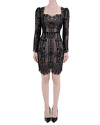 Exquisite Sweetheart Neck Long Sleeve Lace Mini Dress [Extreme Slim]