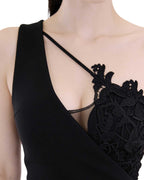 Lace Illusion One-Shoulder Mini Dress [Extreme Slim]