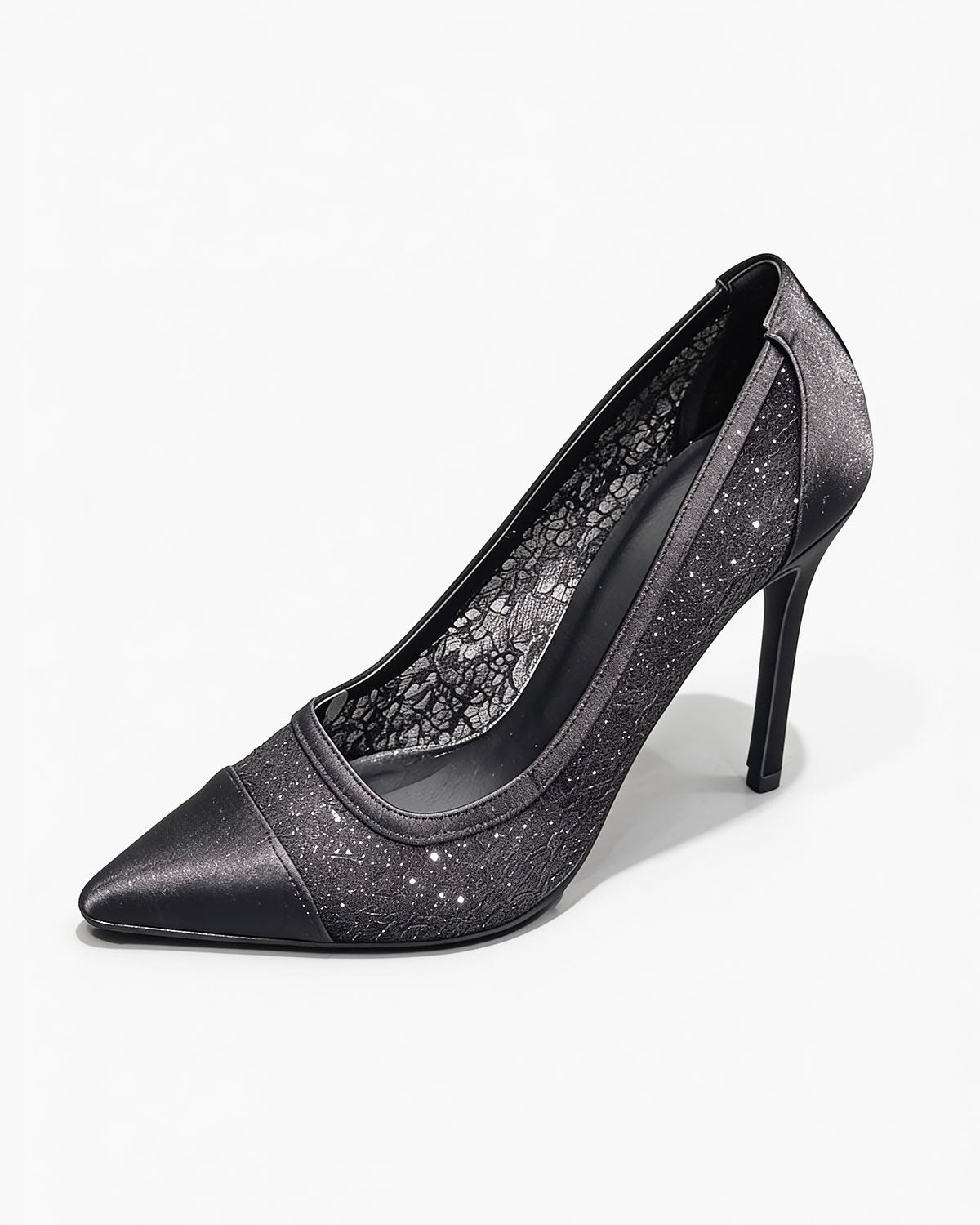 Lys Lace Mesh Pointed-Toe Pumps