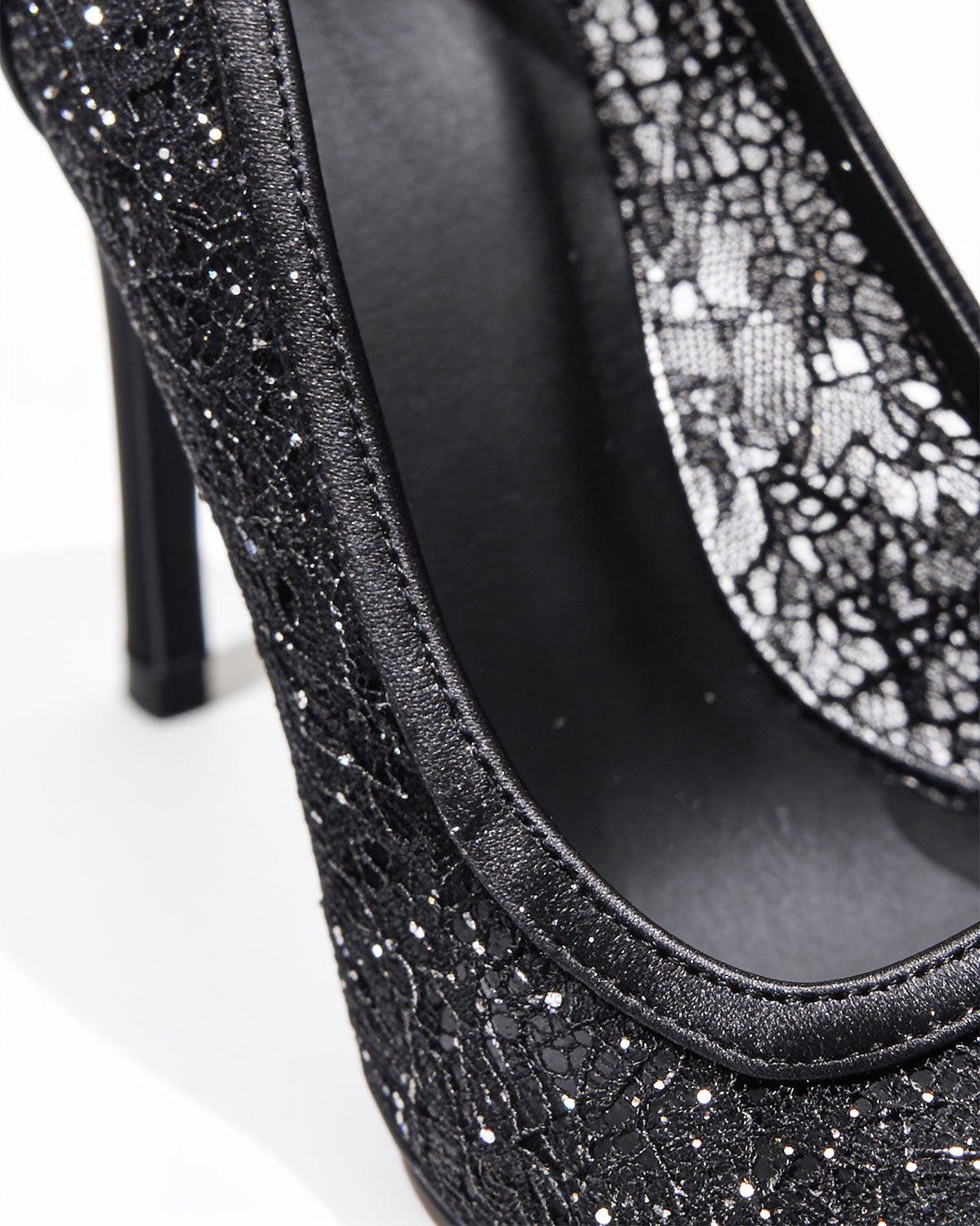 Lys Lace Mesh Pointed-Toe Pumps