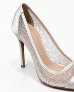 Lys Lace Mesh Pointed-Toe Pumps