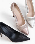 Lys Lace Mesh Pointed-Toe Pumps