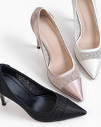 Lys Lace Mesh Pointed-Toe Pumps