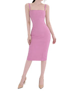 Minimal Sculpted Bodycon Midi Dress [Extreme Slim]
