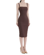 Minimal Sculpted Bodycon Midi Dress [Extreme Slim]