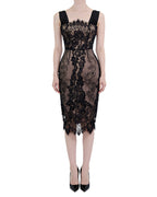 Ornate Lace Bodycon Midi Dress [Extreme Slim]