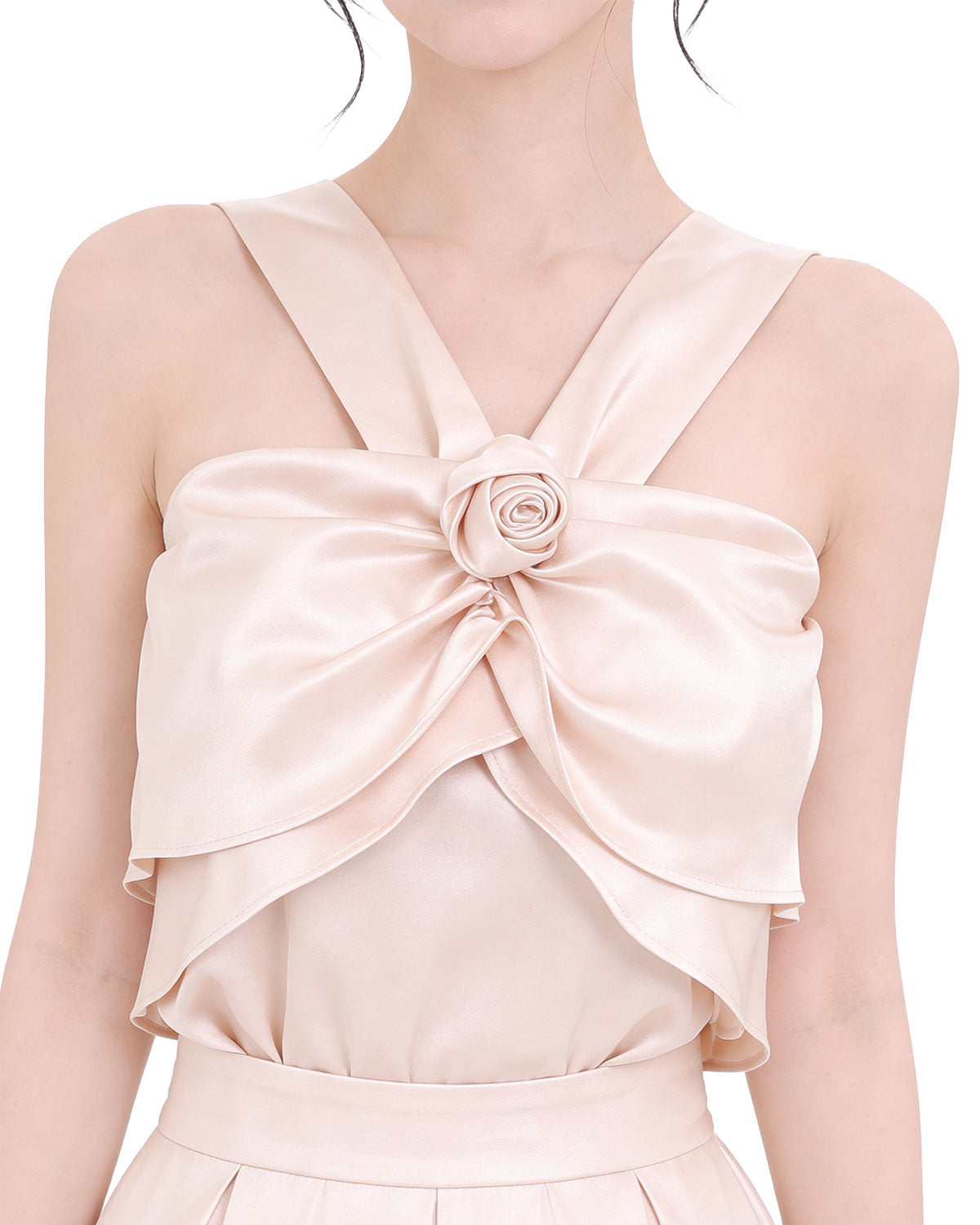 Draped Satin Co-Ord Set