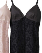 Satin Lace Contrast Mermaid Maxi Dress [Slim Fit]