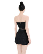 Sculpted Bow Tweed Co-Ord Set [Extreme Slim]