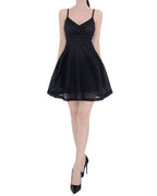 Textured Ruched Bust Flare Mini Dress [Slim Fit]