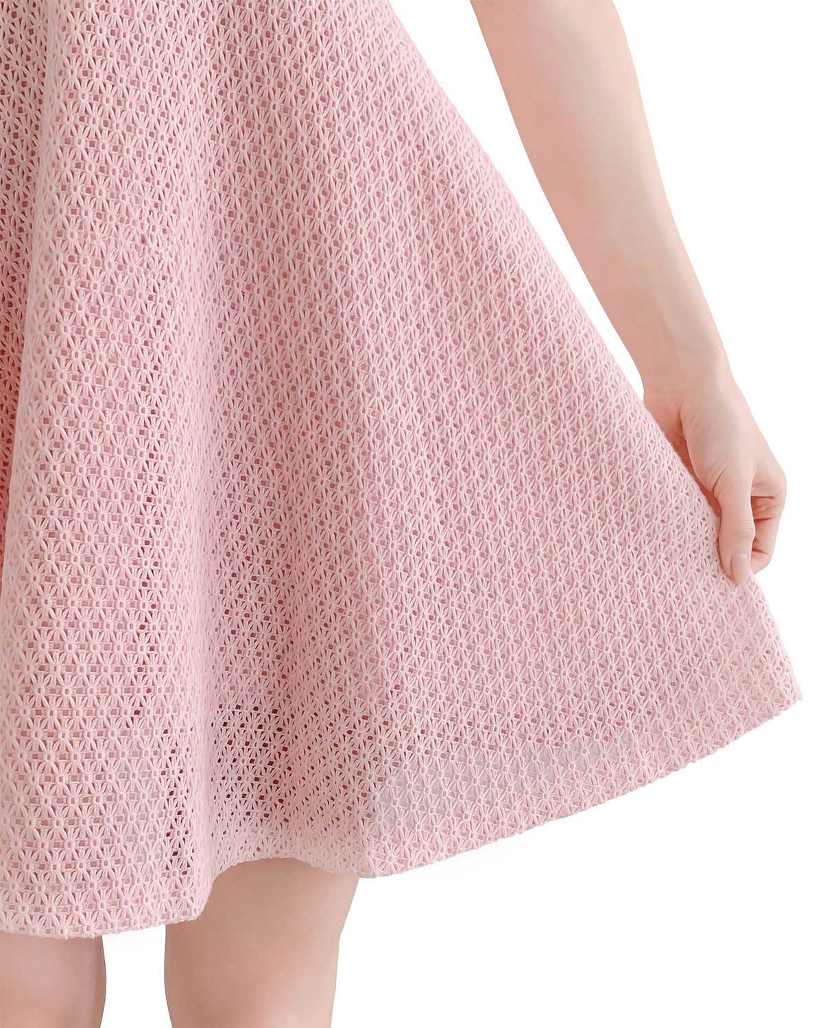Textured Ruched Bust Flare Mini Dress [Slim Fit]