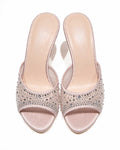 Starry Night Sheer Mesh Rhinestone Mules [Customizable Heel]