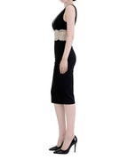 Stunning Lace-Waist Contrast Bodycon Midi Dress [Slim Fit]