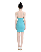 Stunning Plunging Sweetheart Slit Bodycon Mini Dress [Extreme Slim]