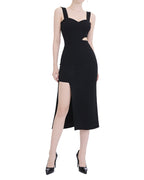 Sultry Cut-Out Side-Slit Bodycon Midi Dress [Slim Fit]