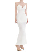 Textured Vertical-Ribbed Cami Mermaid Maxi Dress