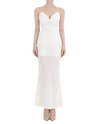 Textured Vertical-Ribbed Cami Mermaid Maxi Dress