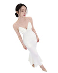 Textured Vertical-Ribbed Cami Mermaid Maxi Dress