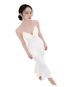 Textured Vertical-Ribbed Cami Mermaid Maxi Dress
