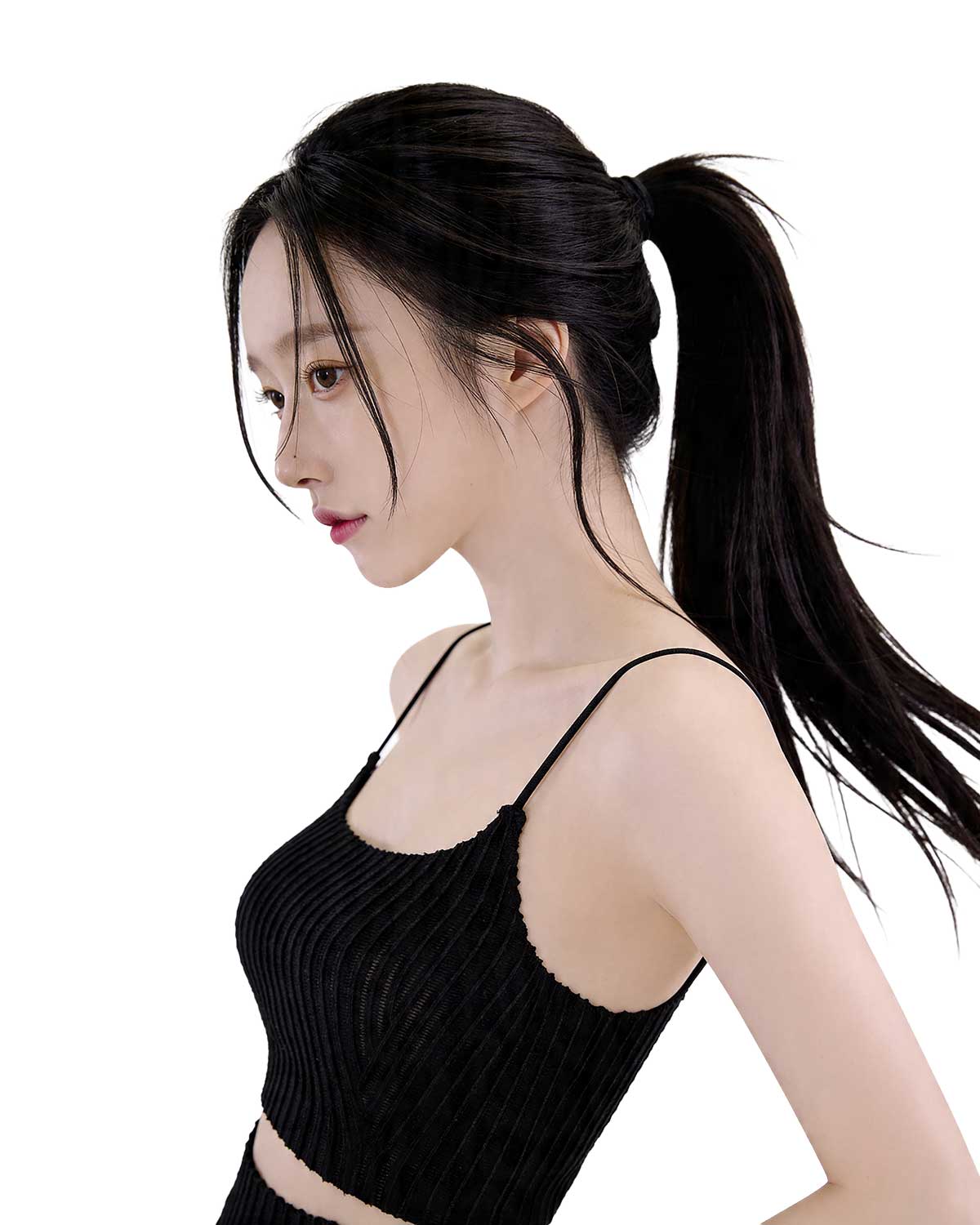 Wavy Ribbed Cut-Out Cami Mini Dress [Extreme Slim]