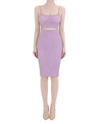 Wavy Ribbed Cut-Out Cami Mini Dress [Extreme Slim]