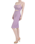 Wavy Ribbed Cut-Out Cami Mini Dress [Extreme Slim]